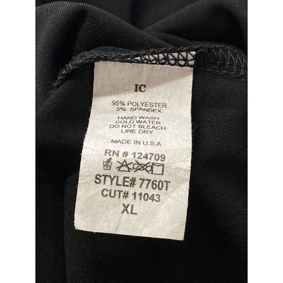 IC by Connie K Black Sleeveless Tank Top Shell Boxy Slinky Knit Slits Size XL - Picture 5 of 6